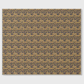 Gouden Barok, Scroll bladeren patroon. Cadeaupapier (Vlak)