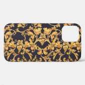 Gouden Barok, Scroll bladeren patroon. Case-Mate iPhone Case (Achterkant (horizontaal))