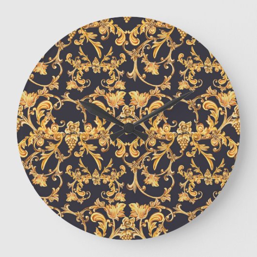 Gouden Barok, Scroll bladeren patroon. Grote Klok (Voorkant)