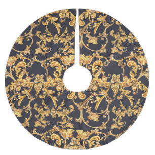 Gouden Barok, Scroll bladeren patroon. Kerstboom Rok