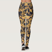 Gouden Barok, Scroll bladeren patroon. Leggings (Achterkant)