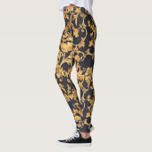 Gouden Barok, Scroll bladeren patroon. Leggings (Links)