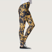Gouden Barok, Scroll bladeren patroon. Leggings (Rechts)