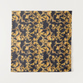 Gouden Barok, Scroll bladeren patroon. Wandkleed (Voorkant (horizontaal))