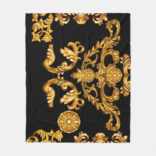 Gouden barok, sierelementen. fleece deken (Voorkant)