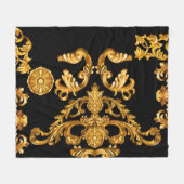 Gouden barok, sierelementen. fleece deken (Voorkant (Horizontaal))