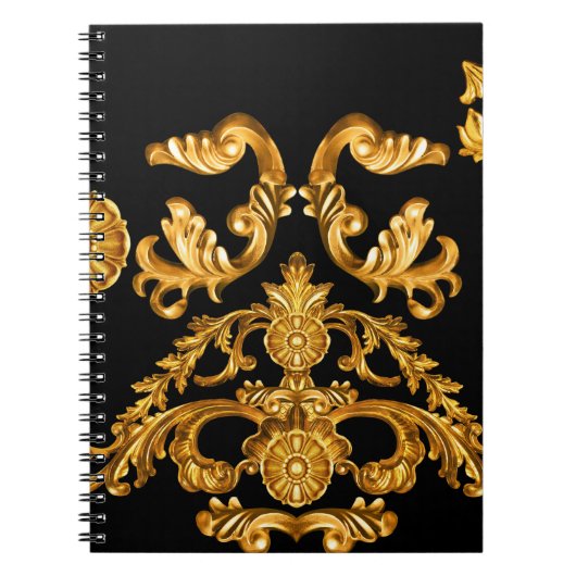 Gouden barok, sierelementen. notitieboek (Voorkant)