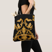 Gouden barok, sierelementen. tote bag (Dichtbij)