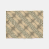 Gouden Barok Strepen Dekbed Fleece Deken (Voorkant (Horizontaal))