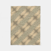 Gouden Barok Strepen Dekbed Fleece Deken (Voorkant)