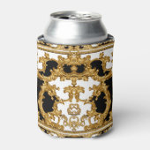 Gouden barok: weelderig ornamentaal ontwerp. blikjeskoeler (Blikje Voorkant)