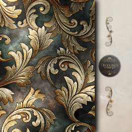 Gouden Barokke Rol Decoupage Tissuepapier