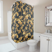 Gouden barokkranen: rococo ornament. douchegordijn (In situ)