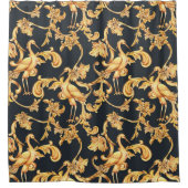Gouden barokkranen: rococo ornament. douchegordijn (Voorkant)