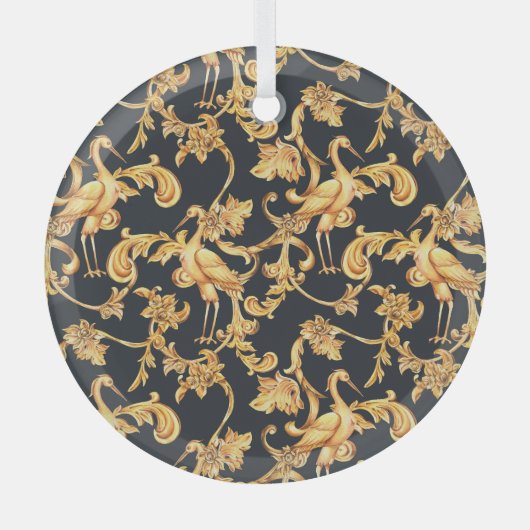 Gouden barokkranen: rococo ornament. glas ornament (Voorkant)