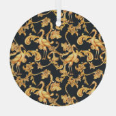 Gouden barokkranen: rococo ornament. glas ornament (Achterkant)