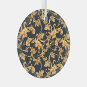 Gouden barokkranen: rococo ornament. glas ornament (Voorkant Rechts)