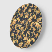 Gouden barokkranen: rococo ornament. grote klok (Hoek)