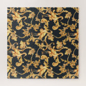 Gouden barokkranen: rococo ornament. legpuzzel (Horizontaal)
