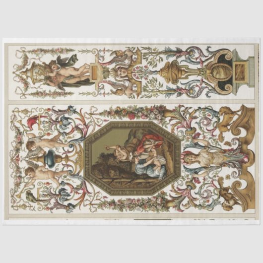  gouden baroque ontkoppelpapier tissuepapier (Voorkant)
