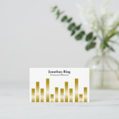 Gouden Bars op Wit Visitekaartje (Staand voorkant)