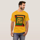 Gouden Basic T-shirt DESIGN AFRICA (Voorkant volledig)