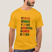 Gouden Basic T-shirt REIZEN (Voorkant)