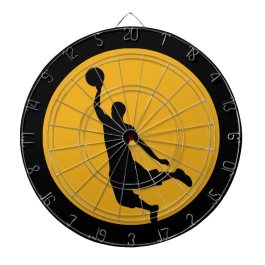 Gouden basketbal cirkel dartbord (Voorkant)