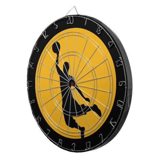 Gouden basketbal cirkel dartbord (Voorkant Rechts)