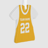 Gouden basketbal sporttrui met foto ornament (voorkant)