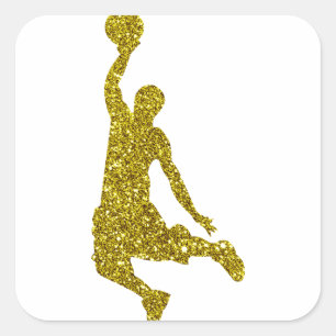 Gouden Basketbal Sticker