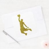 Gouden Basketbal Sticker (Envelop)