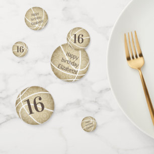 gouden basketballen meisjes verjaardag confetti