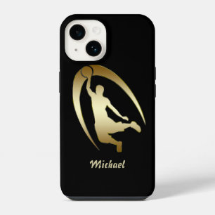 Gouden Basketbalspeler Slam Dunk iPhone 14 Hoesje