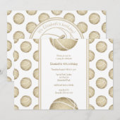 gouden basketbalwedstrijd kaart (Voorkant / Achterkant)