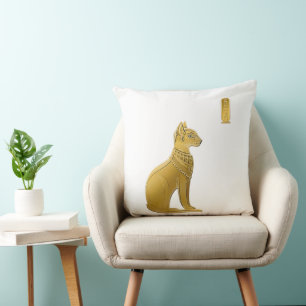 Gouden Bastet - Egyptische Kat Godin van Beschermi Kussen