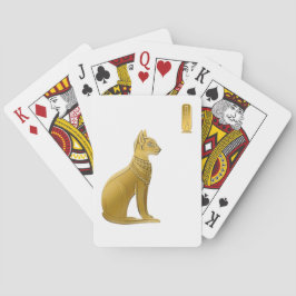 Gouden Bastet - Egyptische Kat Godin van Beschermi Pokerkaarten