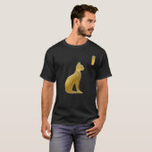 Gouden Bastet - Egyptische Kattengodin T-shirt (Voorkant volledig)