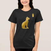 Gouden Bastet - Egyptische Kattengodin Tri-Blend Shirt (Voorkant)
