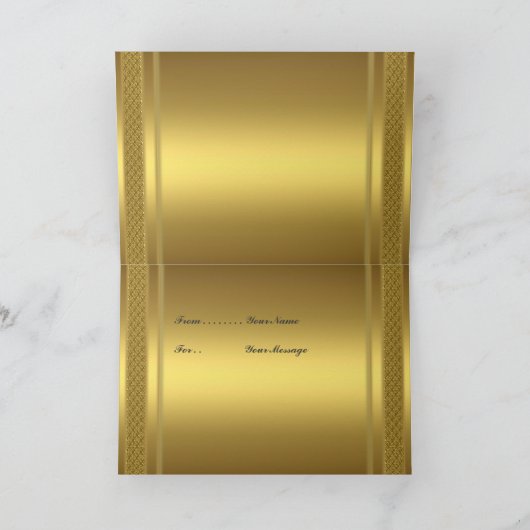 Gouden bedankkaart Goud (Binnen)