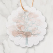 gouden bedankkaartje met herfsteik bedankjes labels (Achterkant)