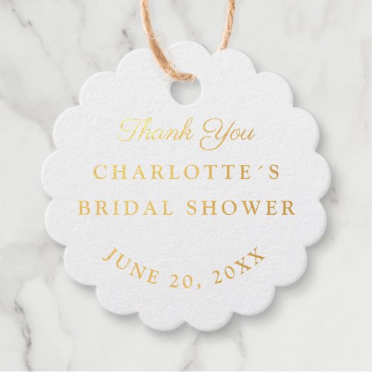 gouden bedankkaartje met nevelige groene eik bedankjes labels (Voorkant)