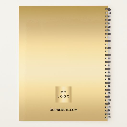 Gouden bedrijf logo 2024 planner (Achterkant)