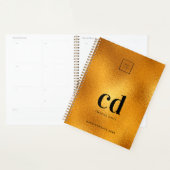 Gouden bedrijf logo business monogrammed planner (Display)