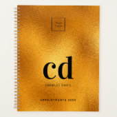 Gouden bedrijf logo business monogrammed planner (Voorkant)