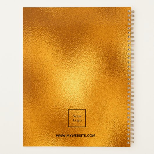 Gouden bedrijf logo business monogrammed planner (Achterkant)