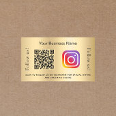 Gouden bedrijfs qr-code instagram rechthoekige sticker