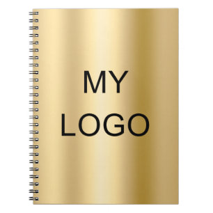 Gouden bedrijfslogo notitieboek