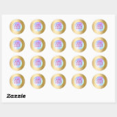 Gouden bedrijfslogo ronde sticker (Vel)