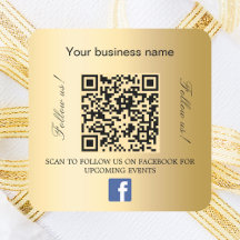Gouden bedrijfsnaam qr code Facebook